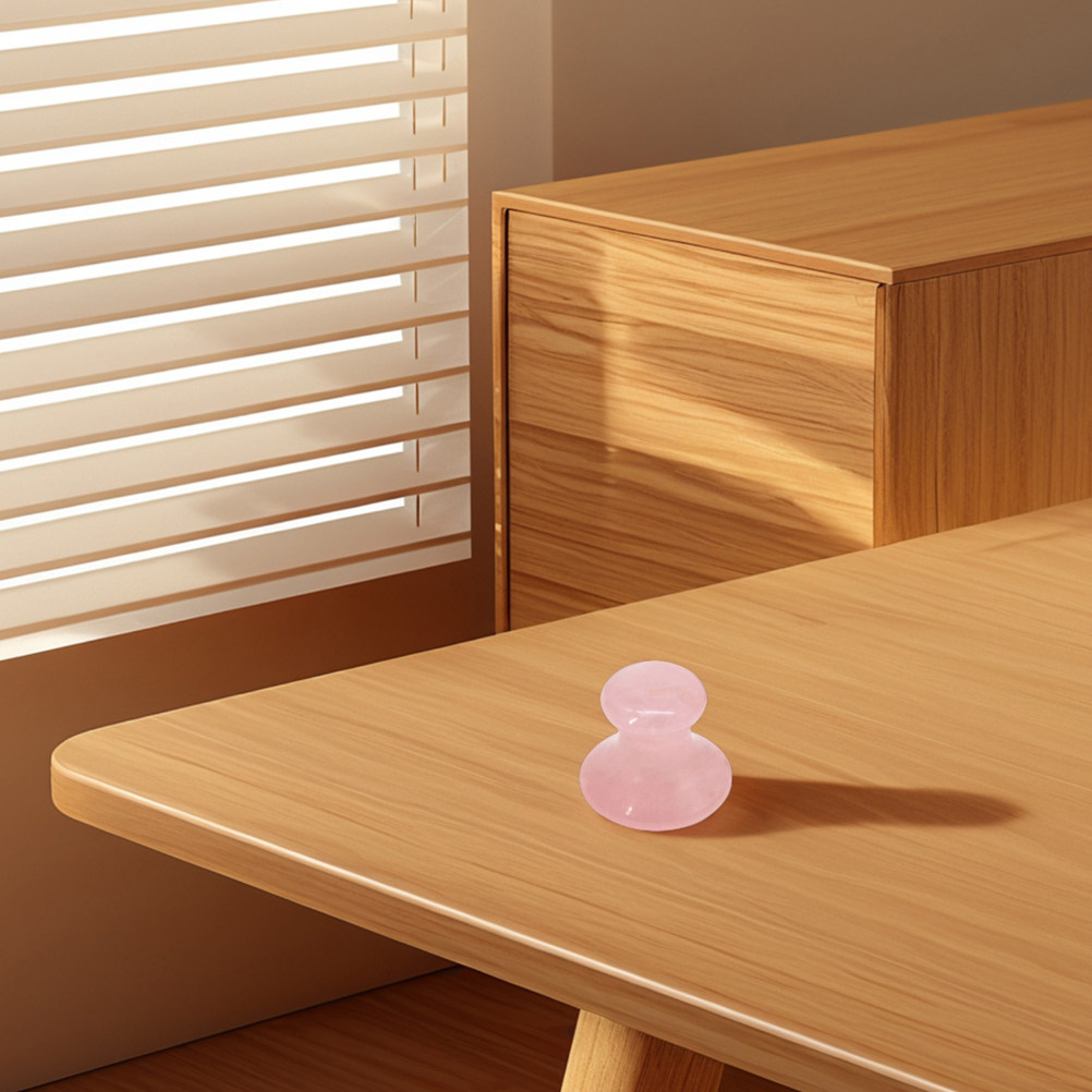 Gua Sha Tool Rose Quartz - Yeşim Gül Kuvarsı Gua Sha Yüz
